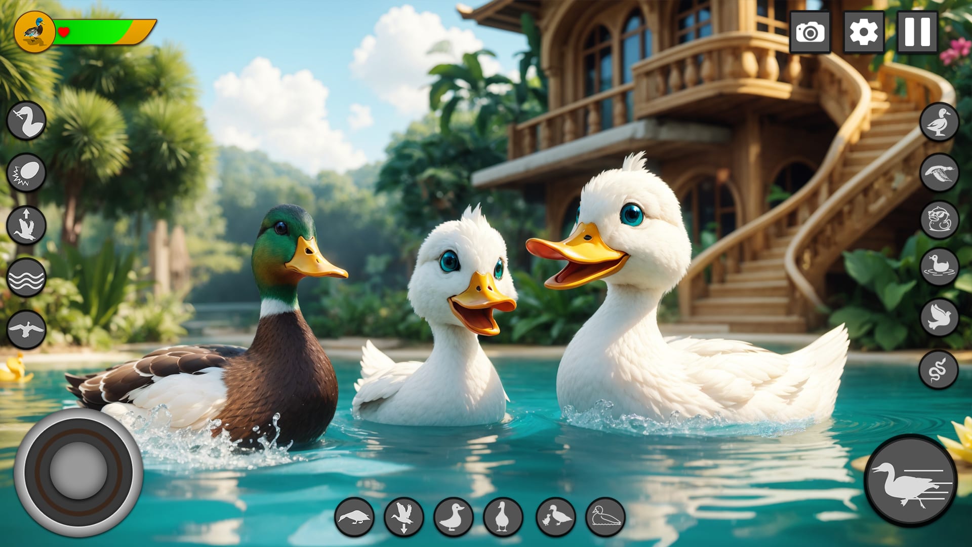 Screenshot 1 - gameplay of Duck Family Simulator Animal Games